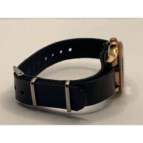 Fossil AM4615 Women's Black Leather Analog Brown Dial Quartz Genuine Watch JD398 - Picture 8 of 11